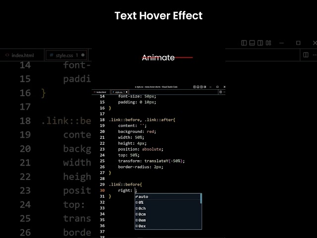 Text Hover Effect #shorts