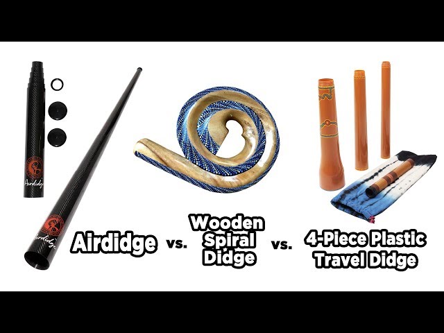 Travel Didgeridoo Comparison: Airdidge vs. Wooden Spiral Didgeridoo vs. 4-Piece Plastic Didgeridoo