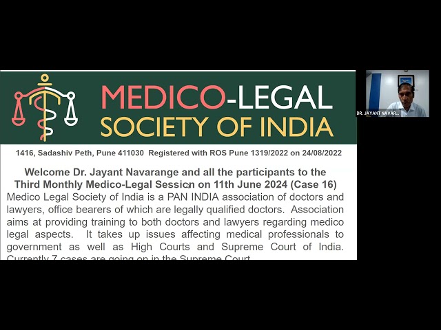 11 June 2024 Monthly Medicolegal Session's introductory video