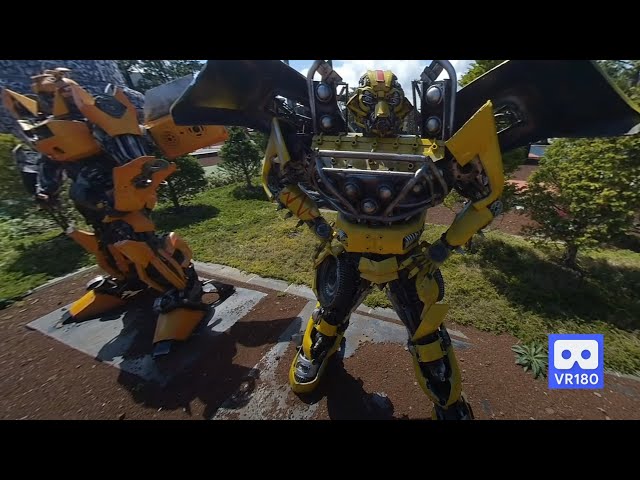 3D 180VR 4K Transformers Bumblebee & Friends in Robot Theme Park