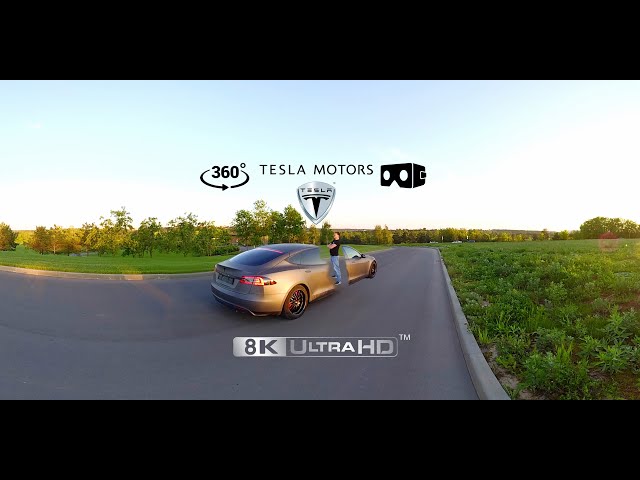 Tesla in Moscow video 360 8K VR