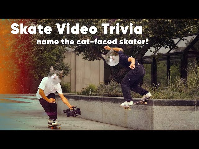 Cat Face! Can You Name the Skateboarder with a Cat on their Face? | Skate Video Trivia Game
