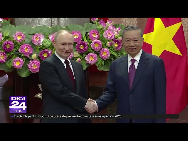 Putin a ajuns în Vietnam pentru o vizită de stat condamnată de SUA