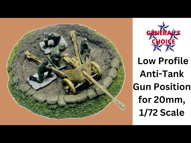 Low Profile Anti Tank Gun Position for 1/72 Scale 20mm