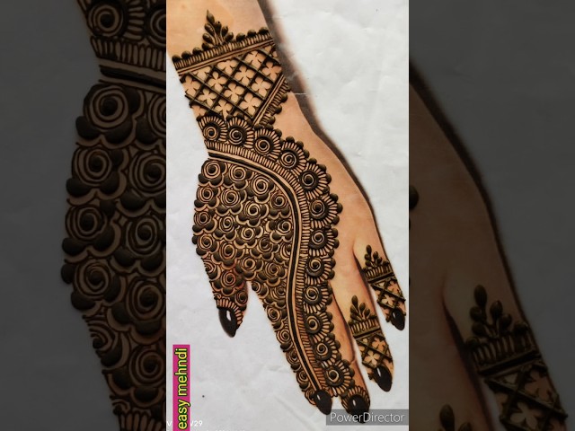 Back hand beautiful henna design- Simple & easy mehndi design for hands- Mehandi ka Design #mehandi