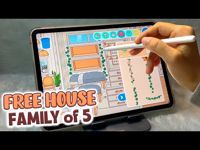 🏠Free House Idea🌺Family of 5 Items Are Not Free | Design Toca Life World | Handcam Ipad✍Apple Pencil
