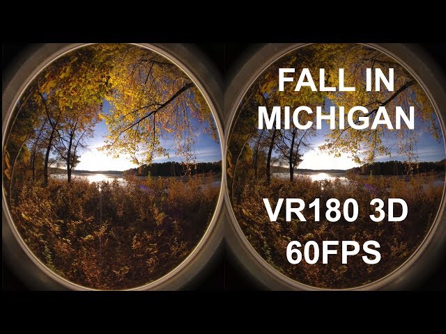 VR180 3D - ENVIRONMENT - Beautiful Michigan Fall - [60fps 4K]