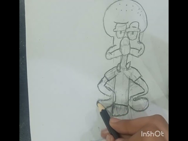 drawing of squidward from Spongebob cartoon