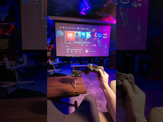 Would you game on a 100" projector?🤔👇 #gaming #playstation #gamingcommunity