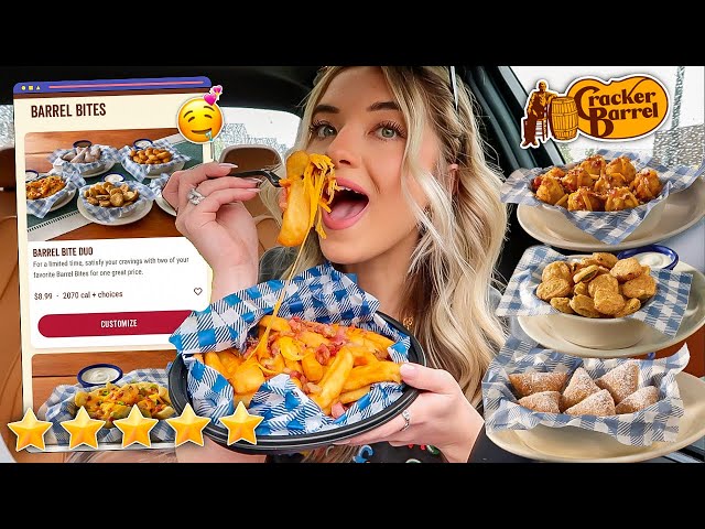 I Tried EVERY APPETIZER At Cracker Barrel For The FIRST TIME!