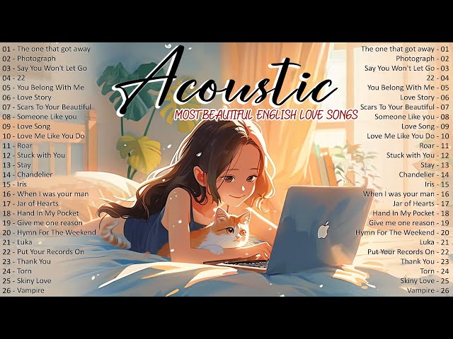 Popular Acoustic Love Songs 2024 Cover 🍭 Chill English Love Songs Music 2024 New Songs Morning Vibes