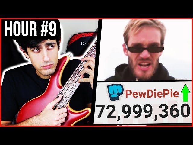 Playing "Bitch Lasagna" for 10 HOURS to SAVE PEWDIEPIE vs T-Series.