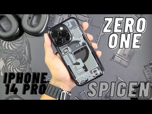 iPhone 14 Pro Space Black Spigen Ultra Hybrid Zero One Case Review (My Favorite Case Design!!)