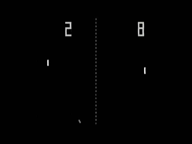 Original Atari PONG (1972) arcade machine gameplay video