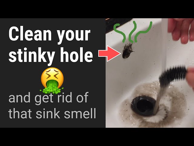 Cleaning sink stinky overflow hole - FULL CLEAN