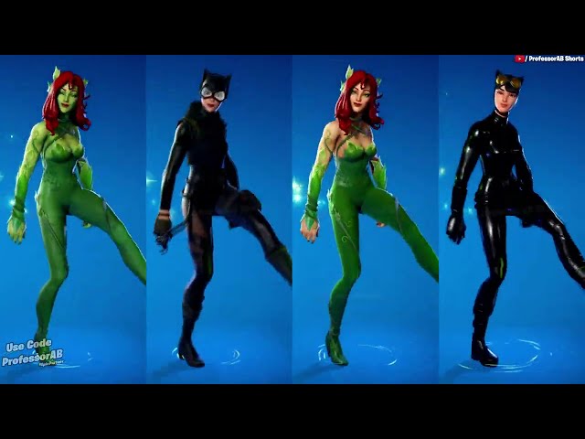 Fortnite You Should See Me In A Crown Tiktok Emote With Poison Ivy Cat Woman Skin Thicc 🍑😜😍 Who Won?