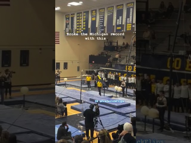 Michigan's Frederick Richard breaks another record! 🤸🏿‍♀️🥇🏆💪🏾