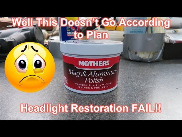 Headlight Restoration using Mothers Mag Polish - Pass or Fail