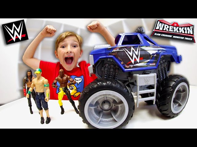 Father & Son ULTIMATE CAR BATTLE (WWE Monster Truck)