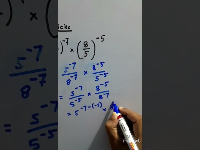 How to multiply numbers with negative exponent #Simplification Tricks #shortsvideo #viralvideo