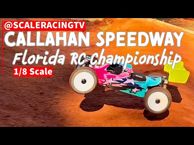 High-stakes Pro Nitro Buggy A-Main Final Callahan Speedway Florida RC Championship air was charged