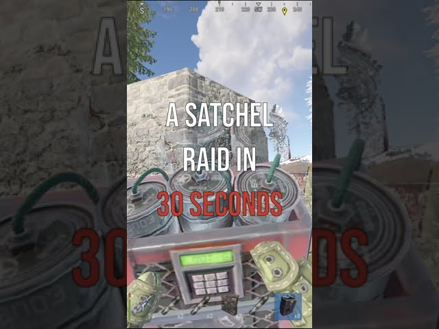Rust - A SATCHEL RAID in 30 Seconds! (With counter & loot) #shorts