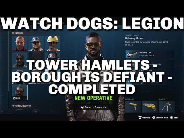 WATCH DOGS: LEGION - PS5 - 4K - HARD DIFFICULTY- TOWER HAMLETS - BOROUGH IS DEFIANT - COMPLETE