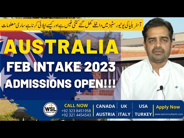 Study in Australia | February Intake 2023 for International Students | Fee and How to Apply