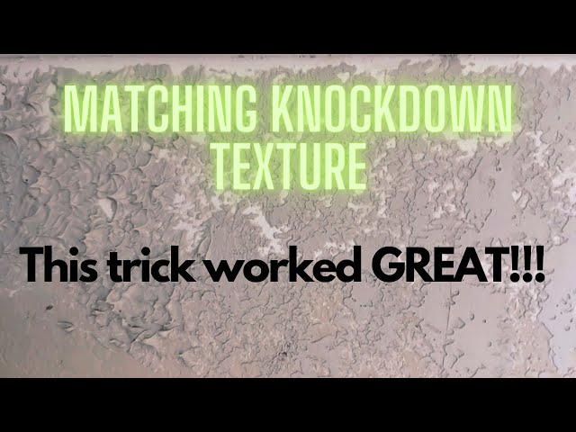 Knockdown texture matching using a sea sponge.