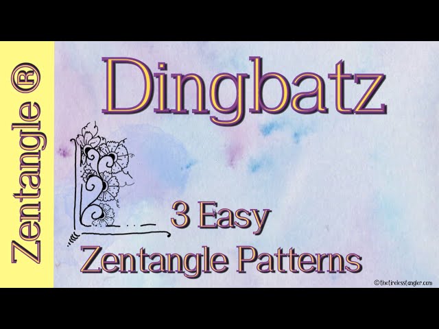 3 Easy Zentangle ® Patterns || Step by Step for Beginners