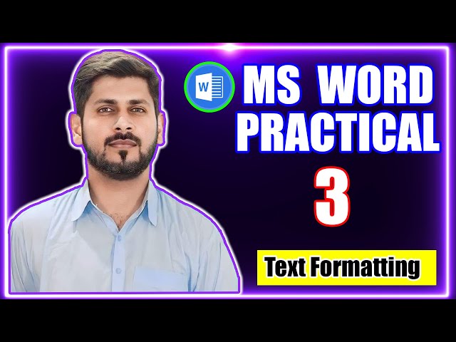 MS word practical's for class 2nd year ICS | Text Formatting in MS word || text formatting in word