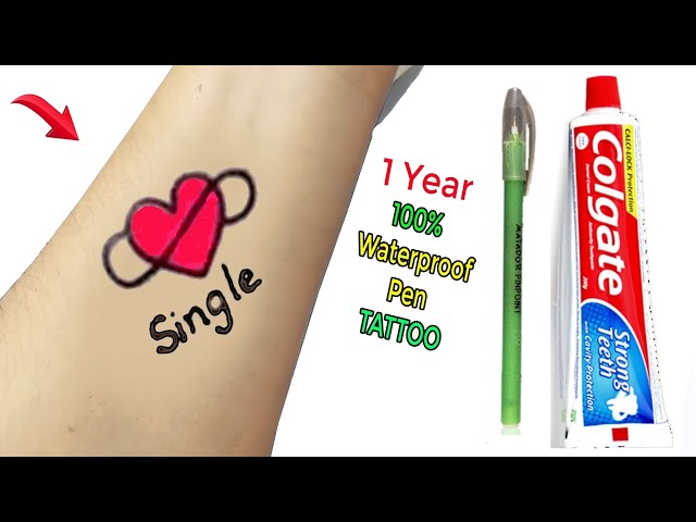 How to make tattoo at home | Diy tattoo with pen