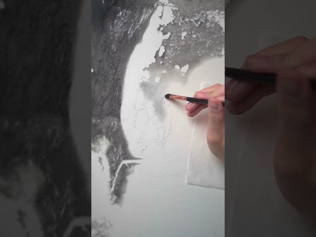 Hyperrealism Portrait Drawing Process - Graphite Powder [SHORTS]