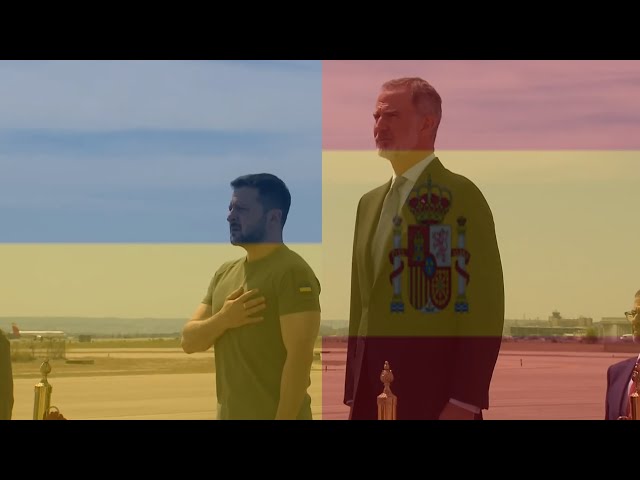🇺🇦🇪🇸 Ukraine and Spain National Anthem | President Volodymyr Zelenskyy's State Visit 2024