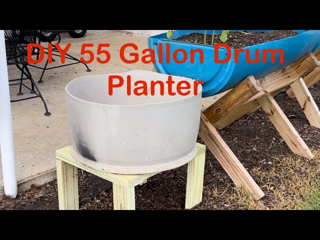 DIY Simple Garden Vertical Planter from 2x4's & 55 Gallon Drum | WillowWarrenFarms