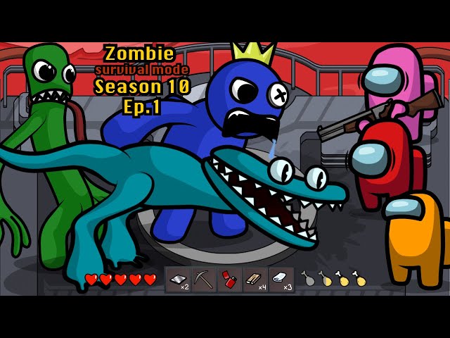 Rainbow Friends Chapter 2 🛠 Survival Mode Among Us Zombie Ep 1 - Animation