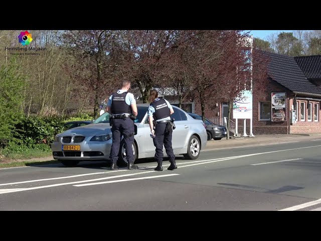 Wassenberg: Grenzkontrolle bei Rothenbach an der Deutsch Niederländischen Grenze