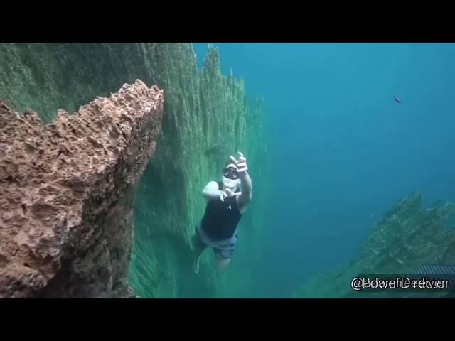 Falling Off An Underwater Cliff