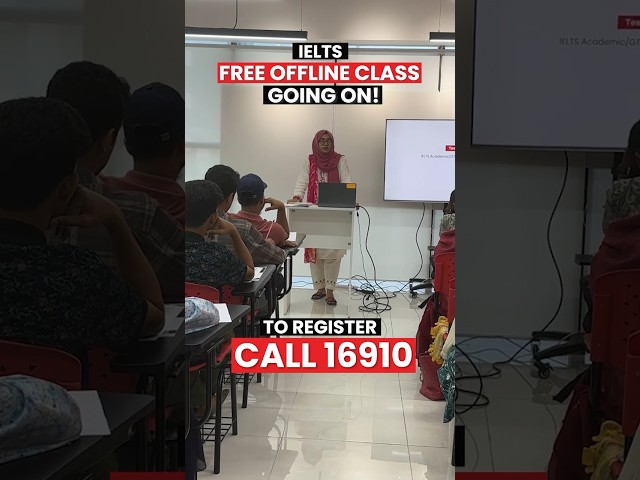 Call 16910 or fill out the form in the comments to register for a Free IELTS class! #shorts