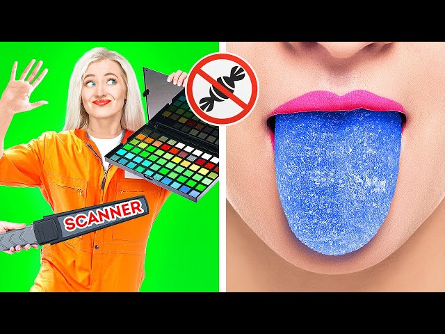 SMART AND FUNNY WAYS TO SNEAK FOOD || Genius Ideas to Sneak Food and Makeup by 123 GO! GOLD