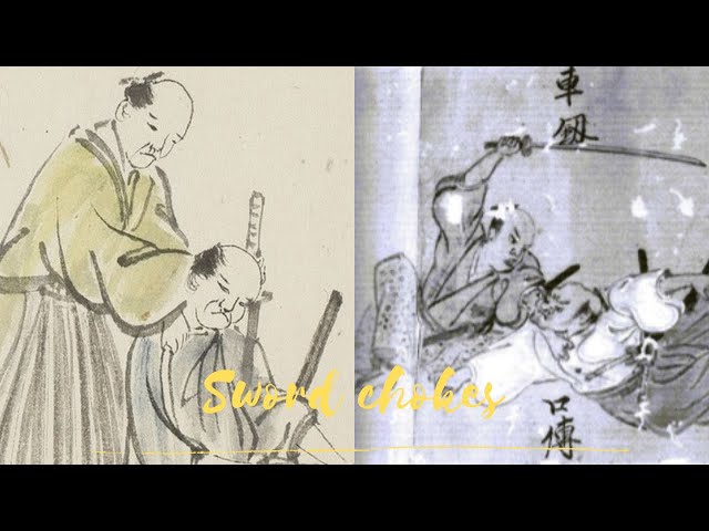 Choking techniques with the Katana 刀の絞技