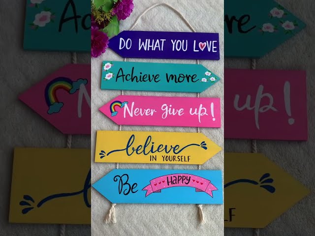Motivational quotes wall hanging