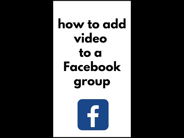 How to upload a video to a Facebook group