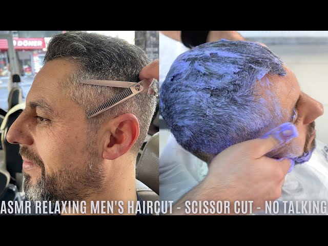 ASMR Relaxing Men's Haircut - Scissor Cut - No Talking