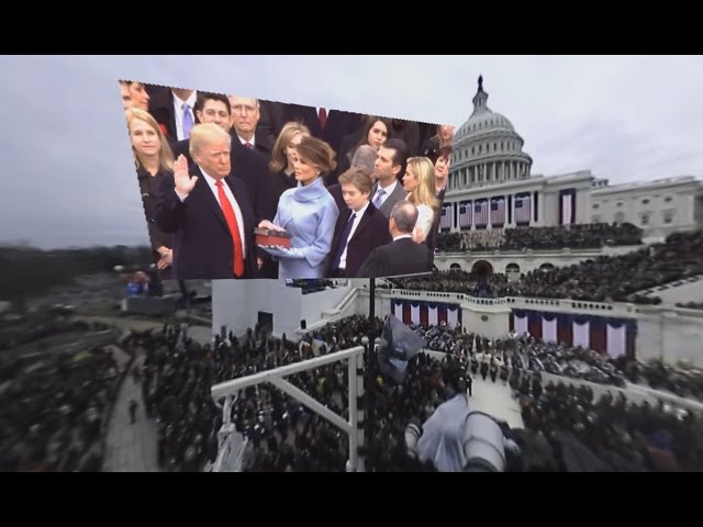 Watch in 360 degrees as Trump takes oath of office