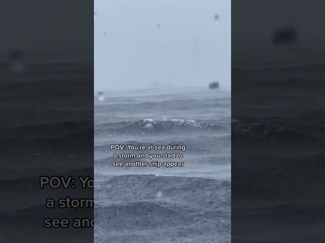 Ship appears during a storm at sea #ocean #ship #pirate #thalassophobia