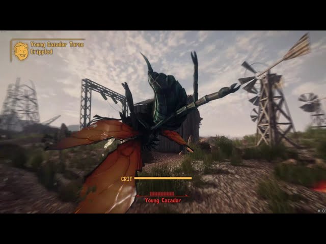 Cazadors really can fly far, huh? - Fallout New Vegas