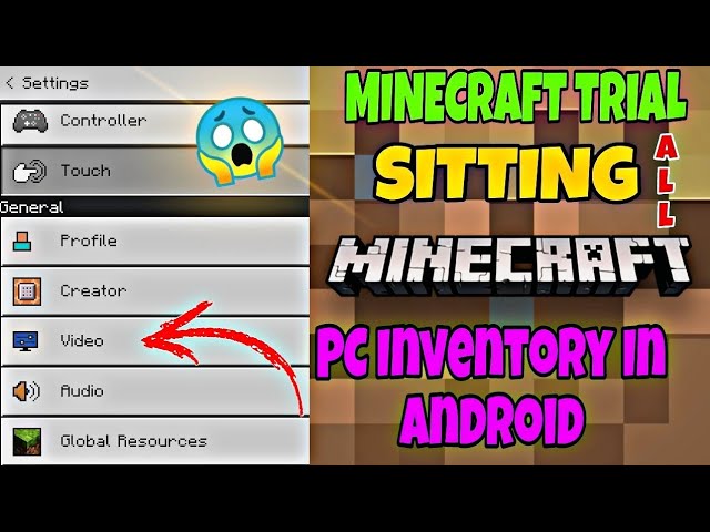 Minecraft Trial Setting new || Pc inventory in Android || Mohasin Yt