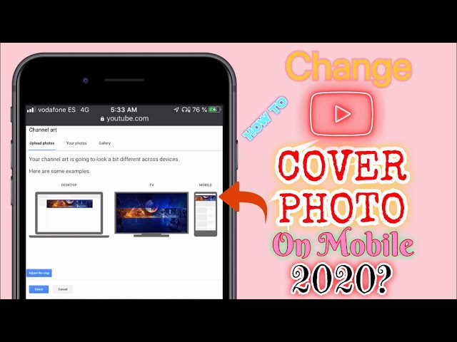 How to Change Youtube Background Photo/Channel Art ( Cover Photo) Banner 2020