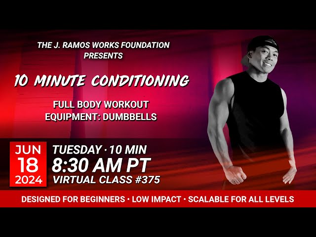 Virtual 10 Minute Conditioning - Full body workout  (06/18/2023) - 8:30 AM PT